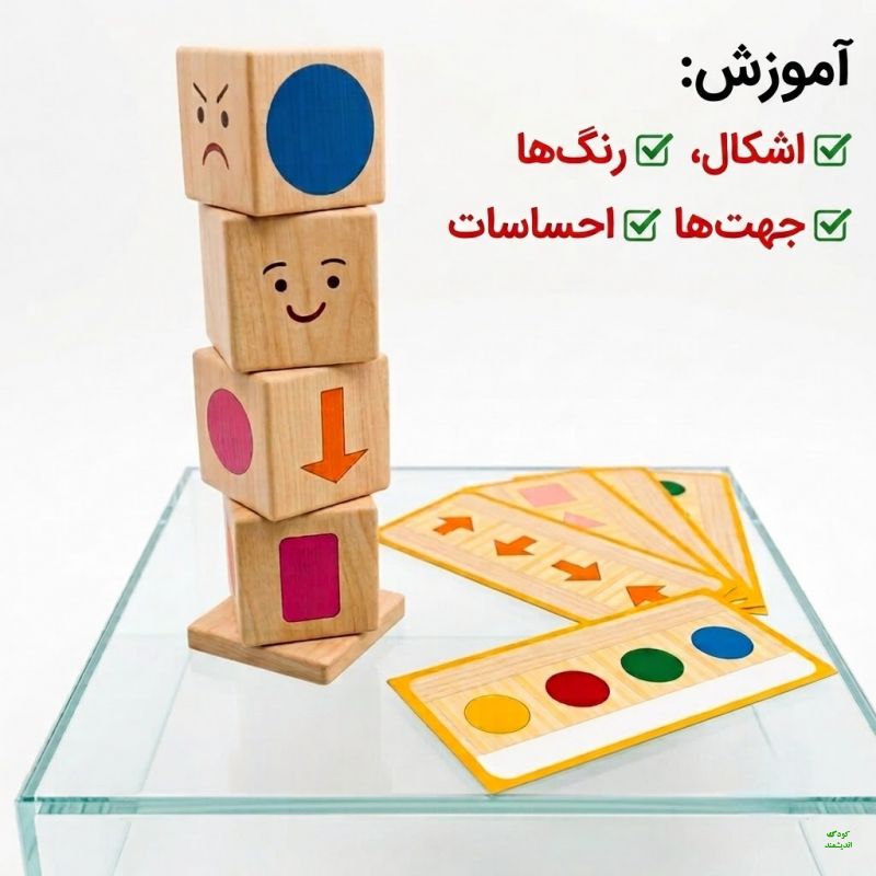 مکعب های چندکاره هوش. (رنگها، اشکال، جهت ها، احساسات)